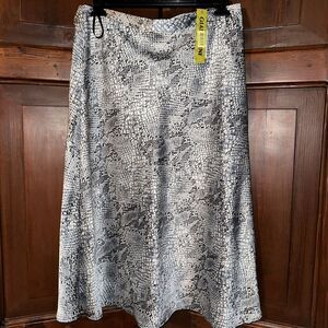 NWT Gianni Bini‎ Womens Blue Snake Print Skirt Size 6